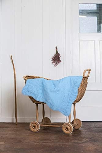 MONOBLANKS Baby Quilt with Blue Personalized Monogram