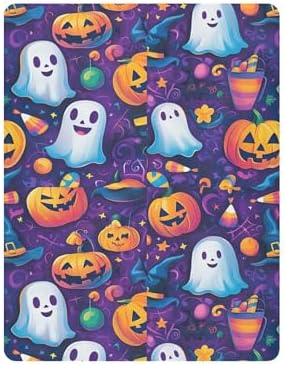 Qilmy Cartoon Ghosts Fitted Crib Sheet for Baby 1