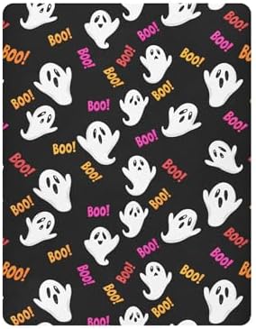 Qilmy Cute Ghosts Fitted Crib Sheet for Girls and Boys 1