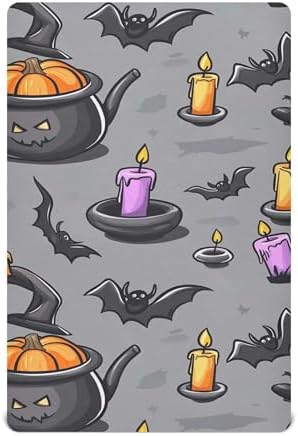 Qilmy Halloween Fitted Crib Sheet for Baby Soft Breathable and Snug Fit
