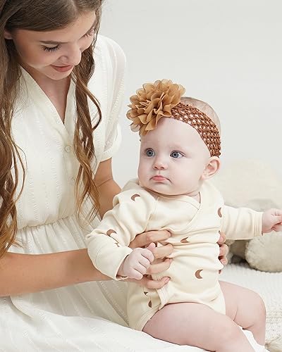 Jollybows 20pcs Nylon Headbands with Bow for Baby Girls