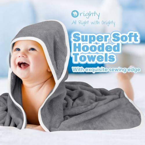 Orighty 6 Pack Baby Hooded Towel 30x30 Inch