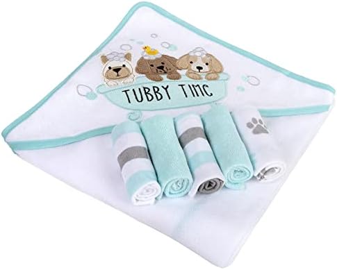 Baby Hooded Towel and Washcloth Set for 6-12 Months