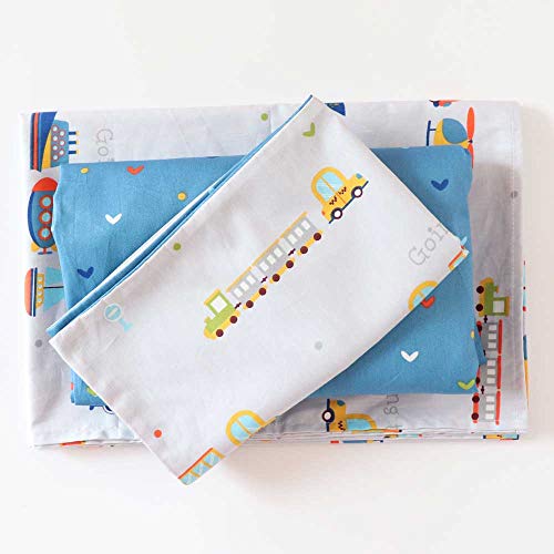 100 Cotton Crib Bedding Set Navy 3 Pcs