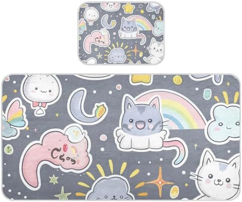 Cute Animal Cat Cooling Baby Mattress Pad Cover 28x52
