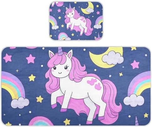 Cooling Baby Mattress Pad Protector with Unicorn Design