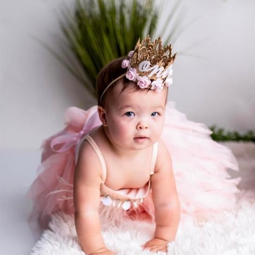 Handcrafted Flower Crown for Baby Girl 1st Birthday