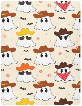 Qilmy Halloween Ghosts Fitted Crib Sheet Soft Breathable