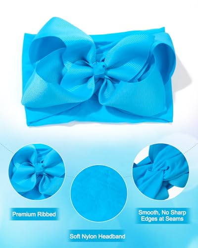 LALAURA 20pcs Baby Girl Stretchy Bow Headbands