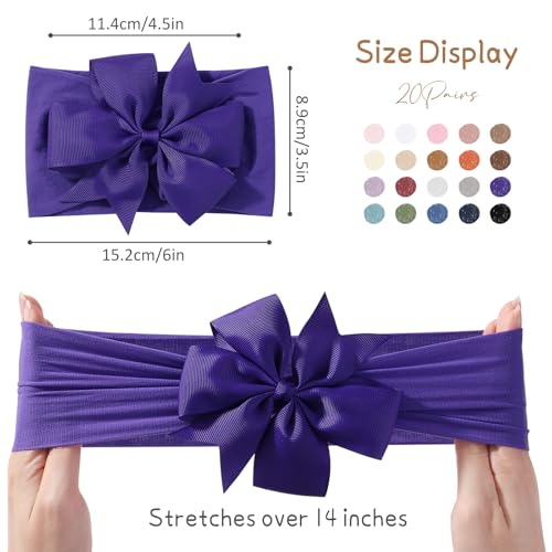 yoyokid 20pcs Baby Girls Bows Headbands Set