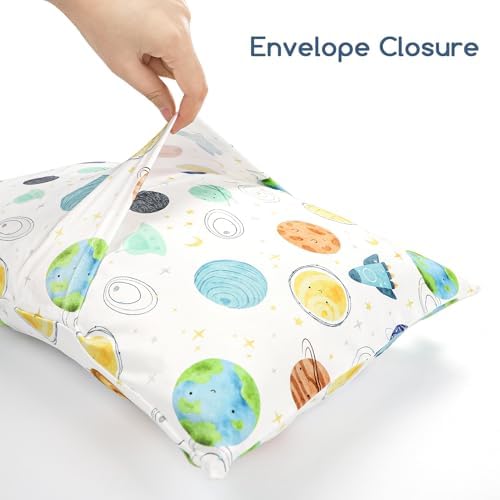 ManFaiSky 2 Pack Toddler Pillowcases with Planet Patterns