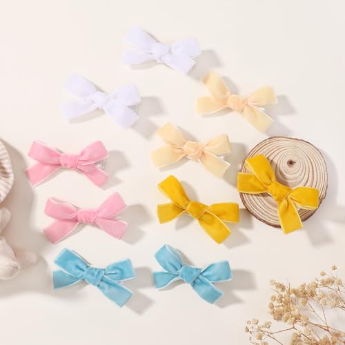 20PCS Velvet Hair Bow Clips for Girls