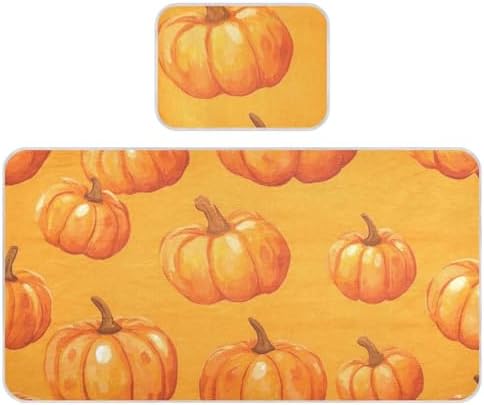 Orange Pumpkin Cooling Baby Mattress Cover 28x52