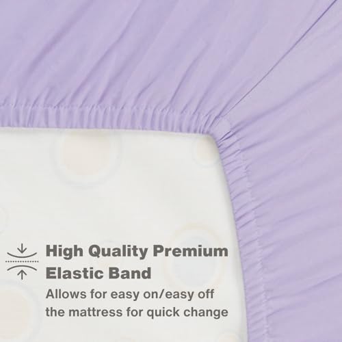 Everyday Kids Fitted Crib Sheet 28x52 Purple