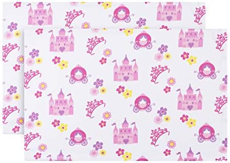 EVERYDAY KIDS 2-Pack Travel Pillowcases 14x20 Princess Storyland