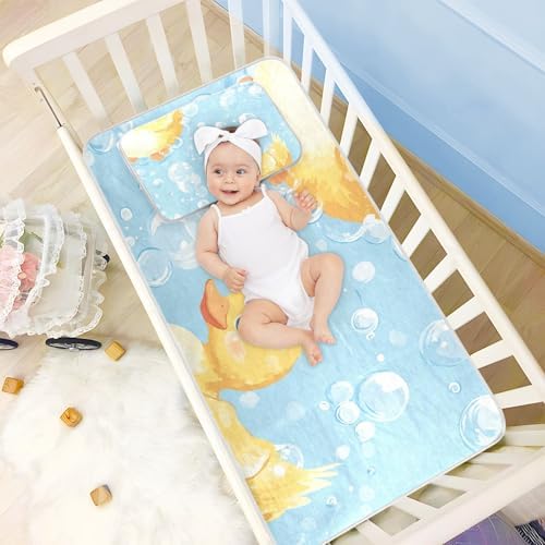 Cooling Baby Mattress Pad 28x52 Reusable Crib Cover