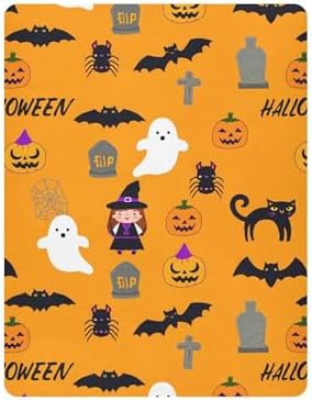 Qilmy Halloween Bats Fitted Crib Sheet for Baby