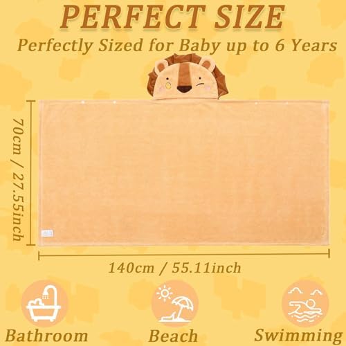 KLHYIT Toddler Hooded Towel 2-Pack Soft Bathrobe