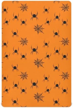 Qilmy Halloween Fitted Crib Sheet for Baby Sleep and Play