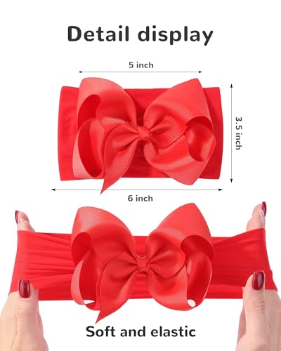 Doboi 20PCS Hair Bows Nylon Headbands for Babies and Kids