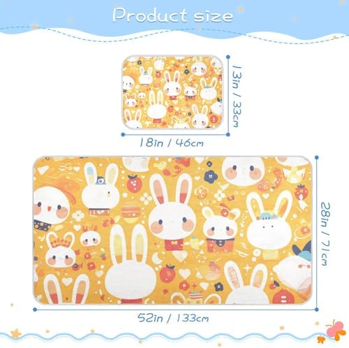 Cooling Baby Mattress Pad 28x52 Reusable for Kids and Adults