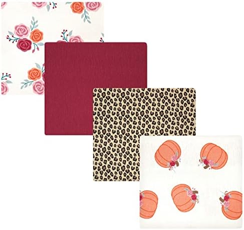 Hudson Baby Unisex Cotton Flannel Receiving Blanket Pumpkin Design One Size