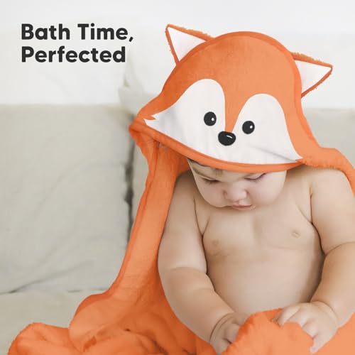 KeaBabies Hooded Baby Towel - Bamboo Viscose 35x35