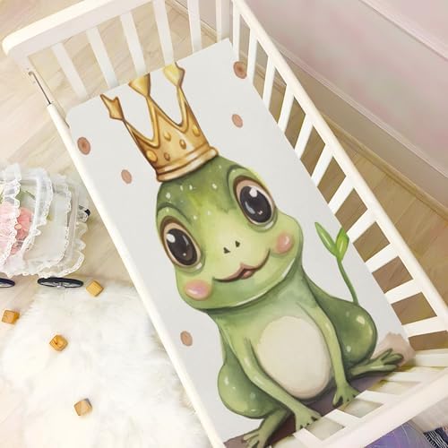 Wajiw Frog Crib Sheets for Girls and Boys