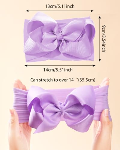 LALAURA 20pcs Baby Girl Stretchy Bow Headbands