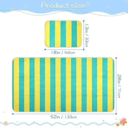 Yellow Blue Cooling Baby Mattress Protector 28x52 Breathable and Waterproof