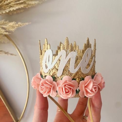 Handcrafted Flower Crown for Baby Girl 1st Birthday