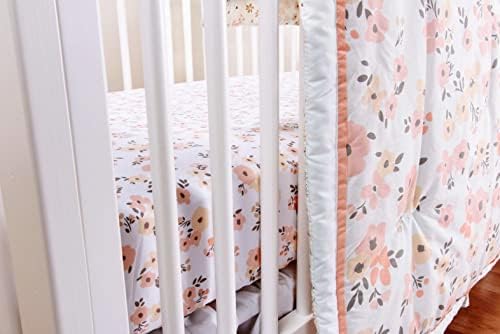 Trend Lab Blush Floral Crib Bedding Set