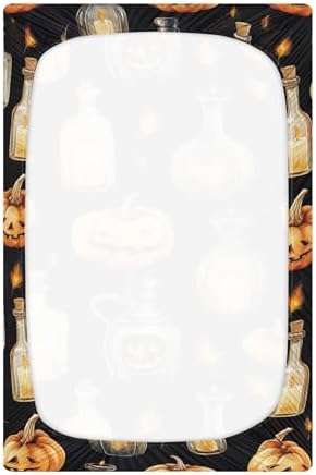 Qilmy Halloween Crib Sheet for Baby Soft and Breathable