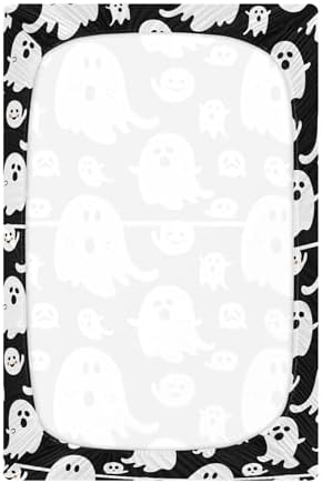 Qilmy Halloween Ghosts Fitted Crib Sheet for Kids 1