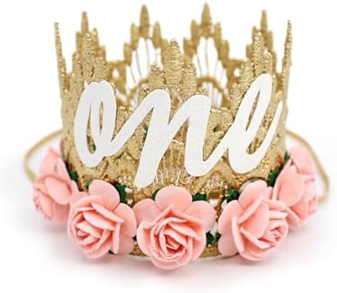 Handcrafted Flower Crown for Baby Girl 1st Birthday