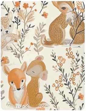 Wajiw Forest Animals Crib Sheets for Girls and Boys