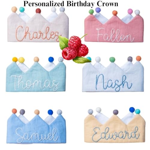 Personalized Grey Birthday Crown for Baby 1