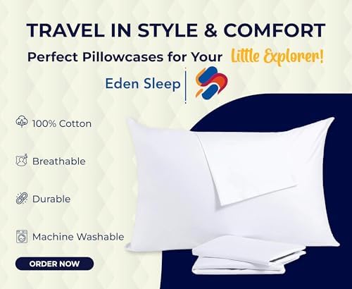 Eden Sleep Youth Pillow Cases 500 Thread Count Pack of 2
