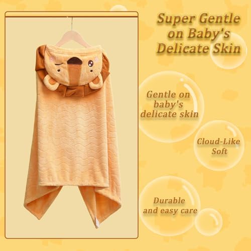 KLHYIT Toddler Hooded Towel 2-Pack Soft Bathrobe