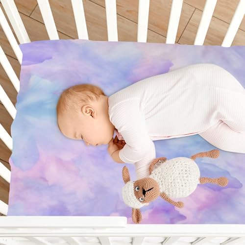 Wajiw Tie Dye Crib Sheets Soft Breathable Fitted
