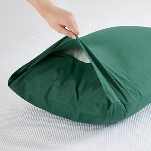 Small Microfiber Pillow Cases - Dark Green Set of 2