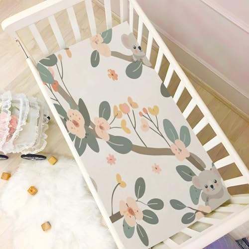 Wajiw Crib Sheets for Girls and BoysSoft Breathable Fitted Sheet28x52In