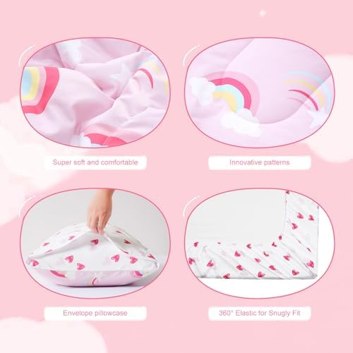 Davids Kids 4 Piece Toddler Bedding Set - Rainbow