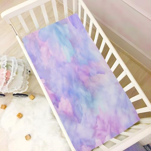 Wajiw Tie Dye Crib Sheets Soft Breathable Fitted