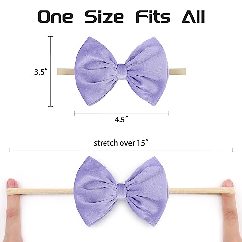YanJie Velvet Baby Headbands 6 Pack for Newborn Girls