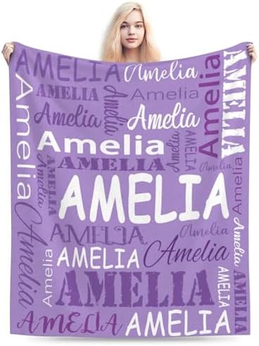 Custom Baby Blanket with Name for Kids Girls Boys