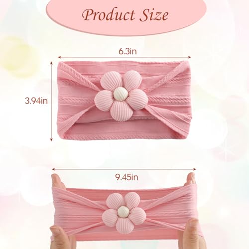 Seiolieliou Cute Flower Headbands Set for Baby Girls