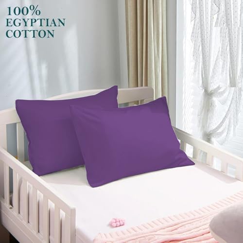 Toddler Travel Pillowcase Set of 2 12x16 Plum Solid