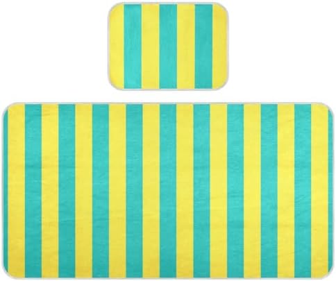 Yellow Blue Cooling Baby Mattress Protector 28x52 Breathable and Waterproof