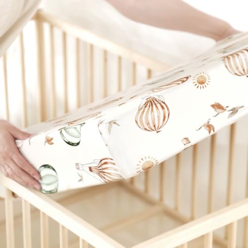 GRSSDER Stretch Jersey Crib Sheets Set 2 Pack